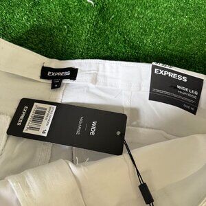 Express White Ankle Jeans wide leg cropped NWT